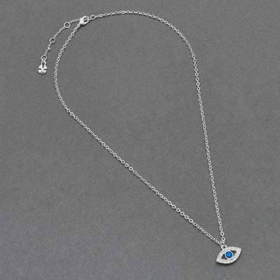Lucky Brand Delicate Evil Eye Pendant - Women's Ladies Accessories Jewelry Necklace Pendants in Silver