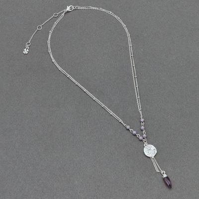 Lucky Brand Rose Layer Necklace - Women's Ladies Accessories Jewelry Necklace Pendants in Silver
