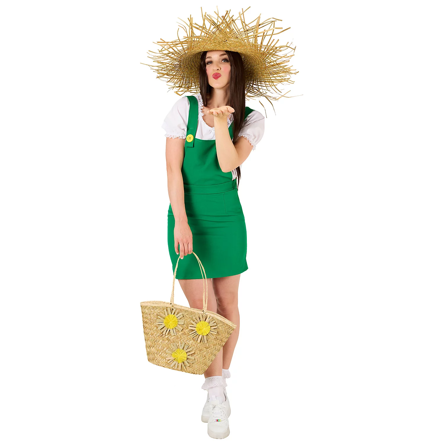 Jupe salopette "verte" pour femme