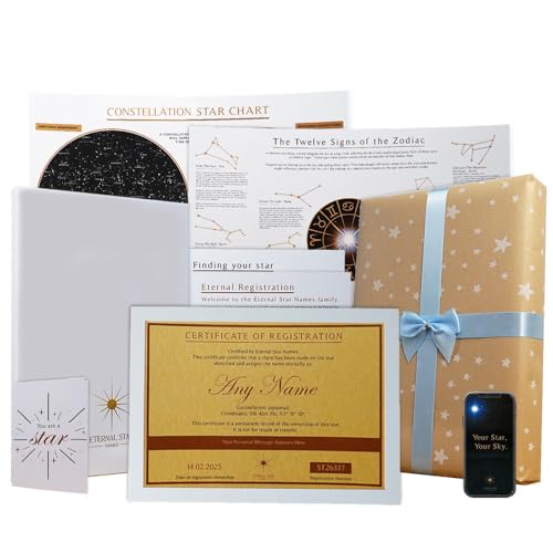 Name A Star Gift Set Personalised Luxury Edition For Him, The Perfect Birthday, Christmas, Anniversary, Wedding Present For Dad, Grandfather, Uncle, Brother, Son, Husband, Boyfriend Keepsake