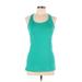 Nike Active Tank Top: Green Solid Activewear - Women's Size Large