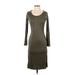 Boohoo Casual Dress - Sweater Dress: Green Dresses - Women's Size P