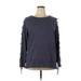 Weekend Suzanne Betro Sweatshirt: Gray Print Tops - Women's Size X-Large