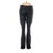 J.Crew Factory Store Faux Leather Pants - High Rise Skinny Leg Boot Cut: Black Bottoms - Women's Size 6