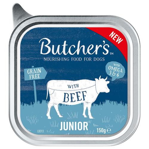 24x 150g Butcher's Original Junior mit Rind Hundefutter nass