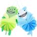 Cute Shower Puff 8 Pcs Loofah Bath Puff Body Clear Body Wash Bath Spong Ball Bath-Sponge Mesh Storage Body Sponge for Shower Loofah Sponge Bath Scrubbers Cute Pouf Bath Puff Ball