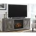 Signature Design by Ashley Wynnlow Gray 63" TV Stand for TVs up to 72" with Electric Fireplace - 63.5"W x 19.5"D x 26"H
