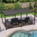 PURPLE LEAF Gazebo 10' X 18' Outdoor Retractable Modern Large Size Pergola w Canopy