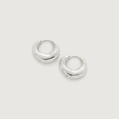 Sterling Silver Deia Huggie Earrings