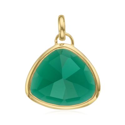 Gold Siren Pendant Charm Green Onyx