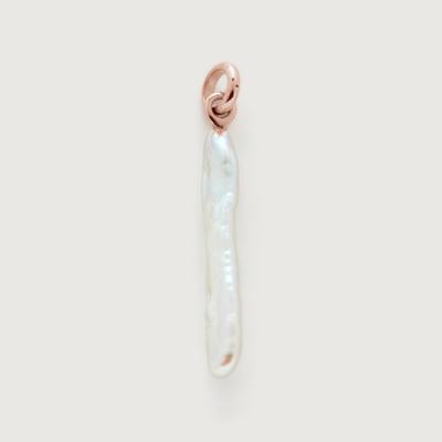 Rose Gold Nura Skinny Biwa Pearl Pendant Pearl