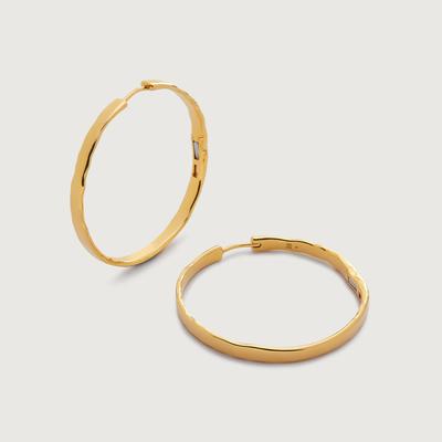 Gold Siren Muse Wave Large Hoop Earrings