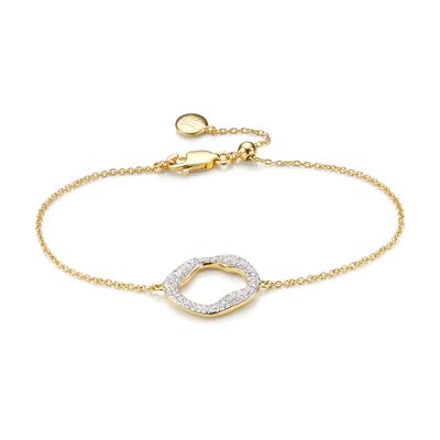 Gold Riva Diamond Circle Chain Bracelet Diamond
