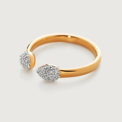 Gold Fiji Bud Stacking Diamond Ring Diamond