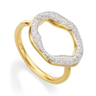 Gold Riva Diamond Circle Ring Diamond
