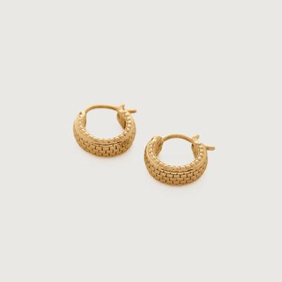 Gold Heirloom Huggie Earrings