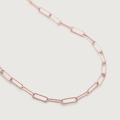 Rose Gold Alta Textured Chain Necklace Adjustable 76cm/30'
