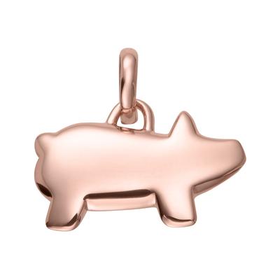 Rose Gold Chinese Zodiac Bessie The Pig Pendant Charm
