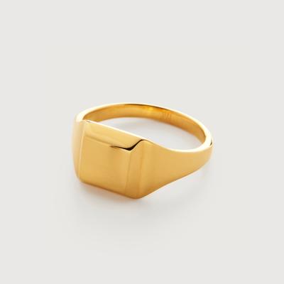 Gold Signature Signet Ring