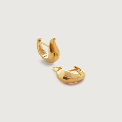 Gold Deia Lyre Huggie Earrings