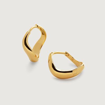 Gold Swirl Small Hoop Earrings
