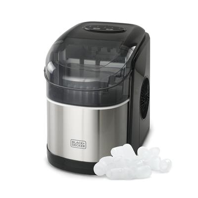 26 lb. Capacity Ice Maker,Stainless Steel & Black