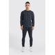 Mens Navy Basic Sweatshirt Tracksuit, Navy