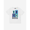 BOSS Boys Batman Logo T-shirt In White Size 6 Yrs