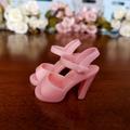 DIY Accessories 1/4 For 1/4BJDSD Dolls PVC High Heels Casual Shoes Fashion Doll Shoes Plastic Sandals PINK SANDALS