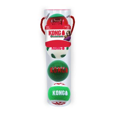 KONG Christmas Balls Dog Toys | 4-Pack