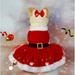 Aihimol Christmas Elf Pet Dog Cat Costume Breathable Warm Santa Claus Winter Fleece Coat Costume Dog Cats Soft Costume Funny Dress Pet Party Costumeï¼ˆSize:Lï¼‰