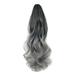 (Buy 2 get 1 free) PPHHD Ponytail Wig Clip Long Curly Hair Big Wavy Female High Ponytail Braid(US)