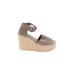 Marc Fisher LTD Wedges: Tan Solid Shoes - Women's Size 9 - Open Toe