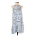 Cynthia Rowley TJX Casual Dress - Mini Crew Neck Sleeveless: Blue Tie-dye Dresses - Women's Size Small