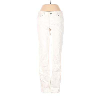 White House Black Market Jeans - Low Rise: White Bottoms - Women's Size 0 - White Wash