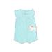 Carter's Short Sleeve Outfit: Blue Tops - Size 6 Month