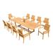 Teak Smith Algrave Rectangle 10 - Person 117" Long Teak Outdoor Dining Set Wood/Teak in Brown/White | 117 W x 43 D in | Wayfair
