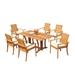 Teak Smith Algrave Rectangle 6 - Person 69" Long Teak Outdoor Dining Set Wood/Teak in Brown/White | 69 W x 36 D in | Wayfair