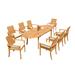 Teak Smith Algrave Oval 8 - Person 94" Long Teak Outdoor Dining Set Wood/Teak in Brown/White | 94 W x 40 D in | Wayfair DSAlgrave_94Oval_9_AA_3