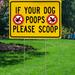 Trinx If Pet Poops Please Scoop Pick Up Clean After Dog Waterproof Coroplast Plastic Yard Sign Lawn Sign Garden Stake Cardboard Standup | Wayfair