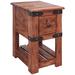 The Twillery Co.® Bromborough 23.5" tall Solid Wood End Table w/ Storage Wood in Brown | 23.5 H x 18 W x 15 D in | Wayfair