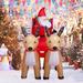 The Holiday Aisle® 8Ft Christmas Inflatable Decorations Outdoor Claus On Sleigh w/ Two Blow Up Built-In LED Indoor Yard Decor Lighted For Holiday Season | Wayfair