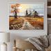 Red Barrel Studio® Countryside Rustic Barn Patchwork I Framed On Canvas Print Plastic | 34 H x 44 W x 1.5 D in | Wayfair