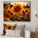 August Grove® Orange Sunflowers Sunlit Sunflowers II Canvas, Cotton | 12 H x 20 W x 1 D in | Wayfair 3816FE04D5B149569E8011BCD526EF9B