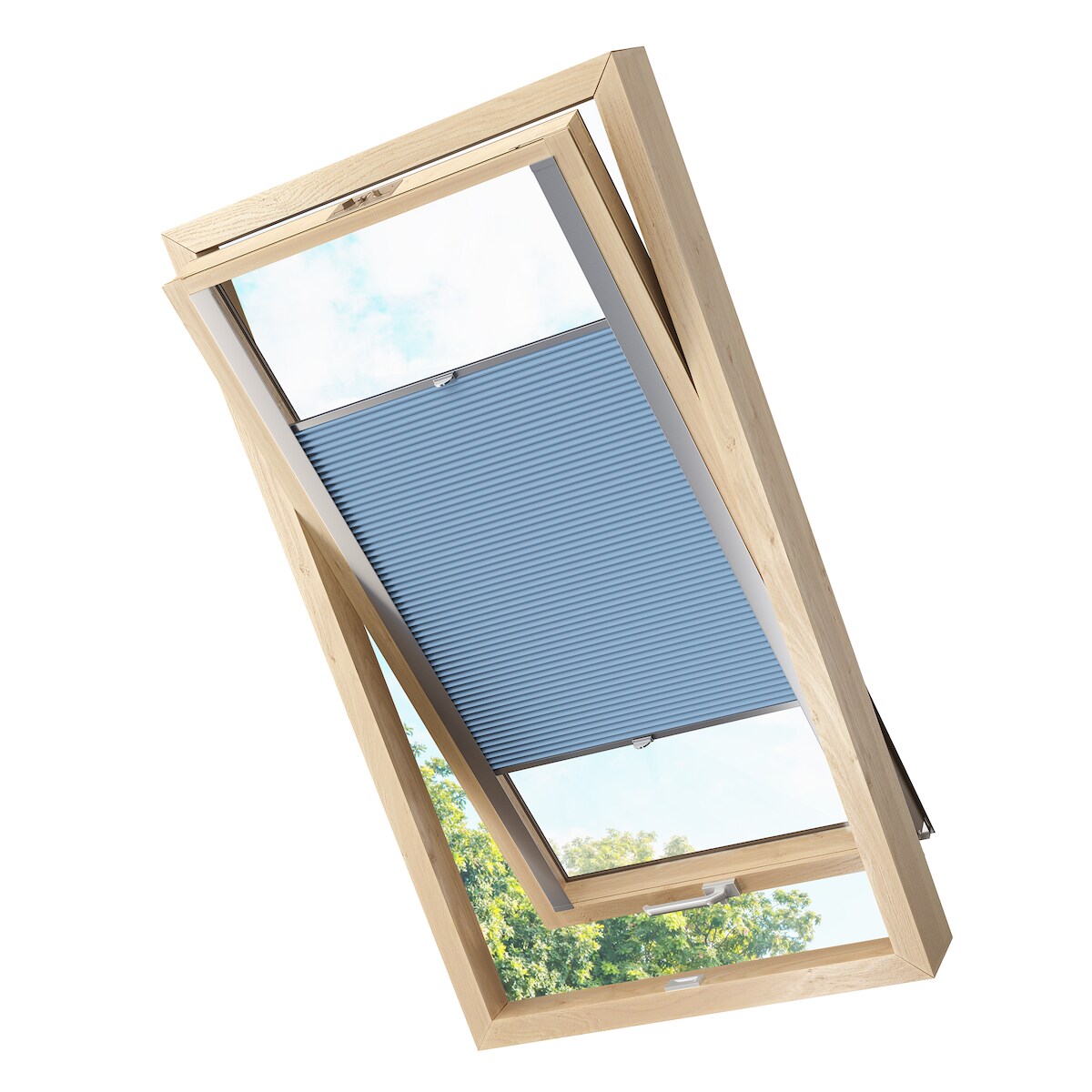 KS Handel 24 Dachfensterplissee Faltrollo Thermo verdunkelnd passend für Velux U10 Blau Image