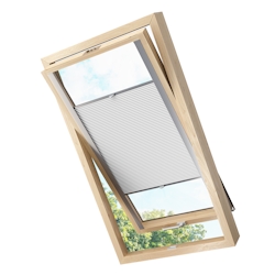 KS Handel 24 Dachfensterplissee Faltrollo Thermo verdunkelnd passend für Fakro 94x118 Weiss Image