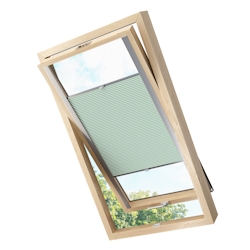 KS Handel 24 Dachfensterplissee Faltrollo Thermo verdunkelnd passend für Fakro 134x140 Hellgrün Image