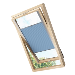 KS Handel 24 Dachfensterplissee Faltrollo Thermo verdunkelnd passend für Velux M06 Blau Image