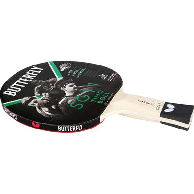 Tischtennisschläger BUTTERFLY "Timo Boll SG11" rot (holzfarben/rot/schwarz) Einzigartige Grifftechnologie "smart.grip"