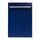 ZLINE 18 in. Compact Top Control Built-In Dishwasher w/ Stainless Steel Tub &amp; Modern Style Handle in Blue | 32.5 H x 17.63 W x 23.1 D in | Wayfair